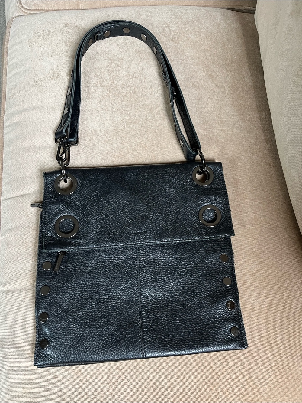 Hammitt Montana reversible large Black Grommet-Detail Women’s Shoulder Bag